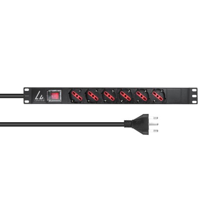 Lanview 1U 19 Inch 6 Port Type FJ - High Performance Network Solution LVR-2MIT-SW-IT6